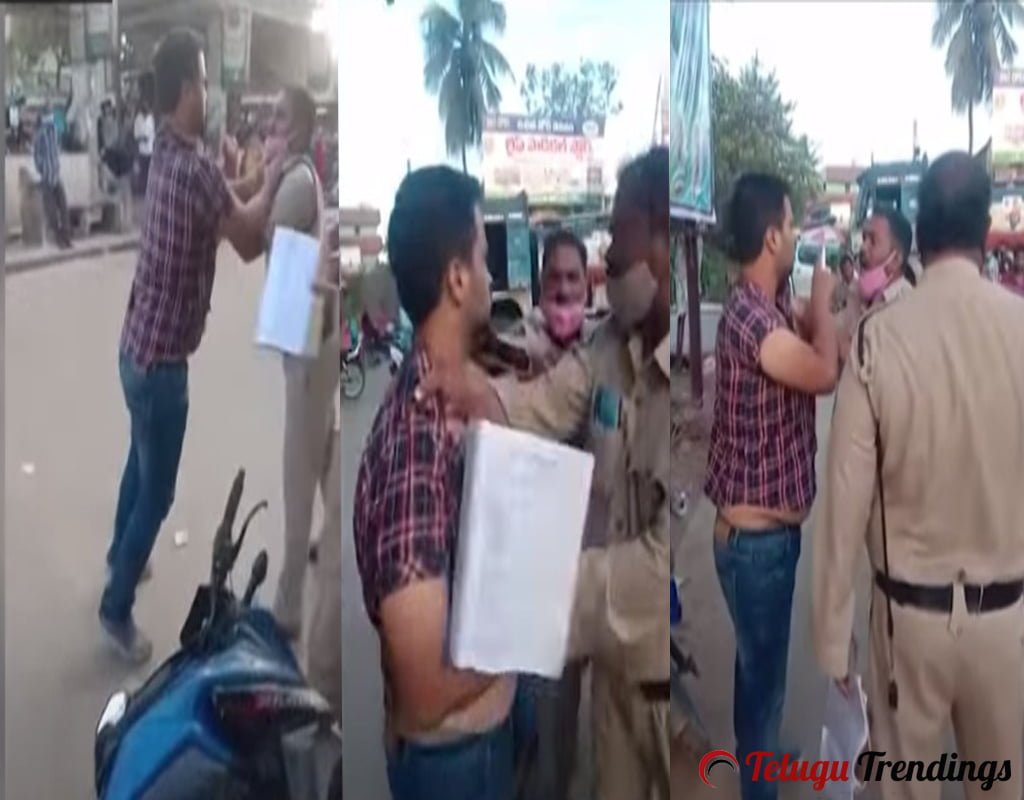 Biker Attacks Police in East Godavari District