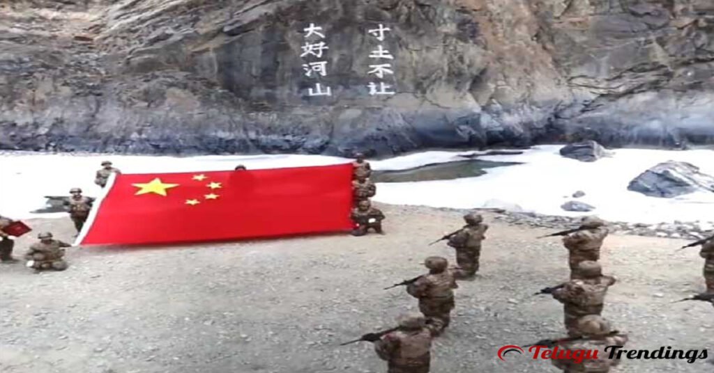 Chinese Flag Unfurled at Galwan Valley