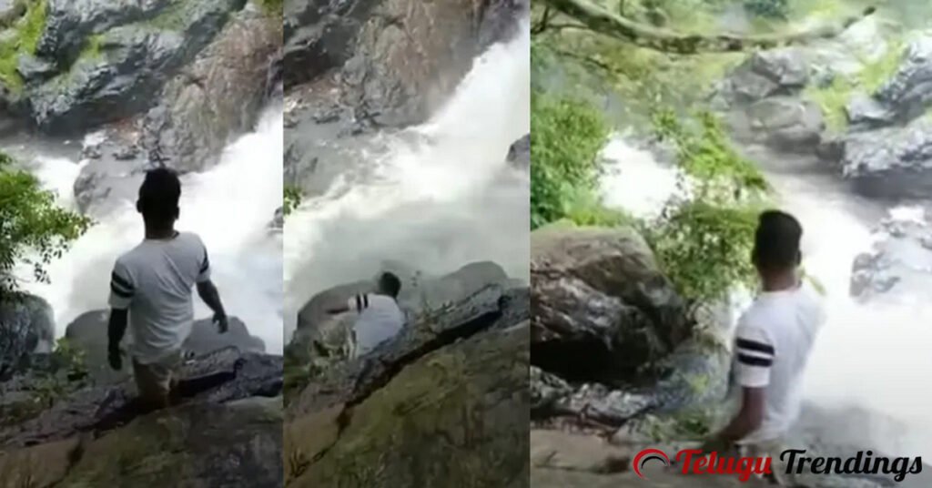 A Guy Falls into Kodaikanal Waterfall While Posing Selfie