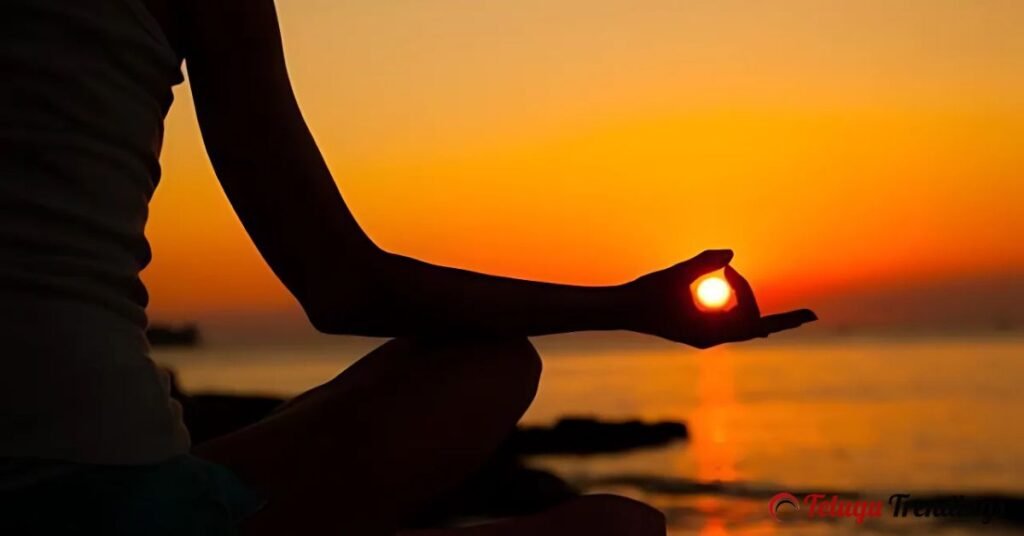 A serene image of a person meditating during Brahma Muhurta