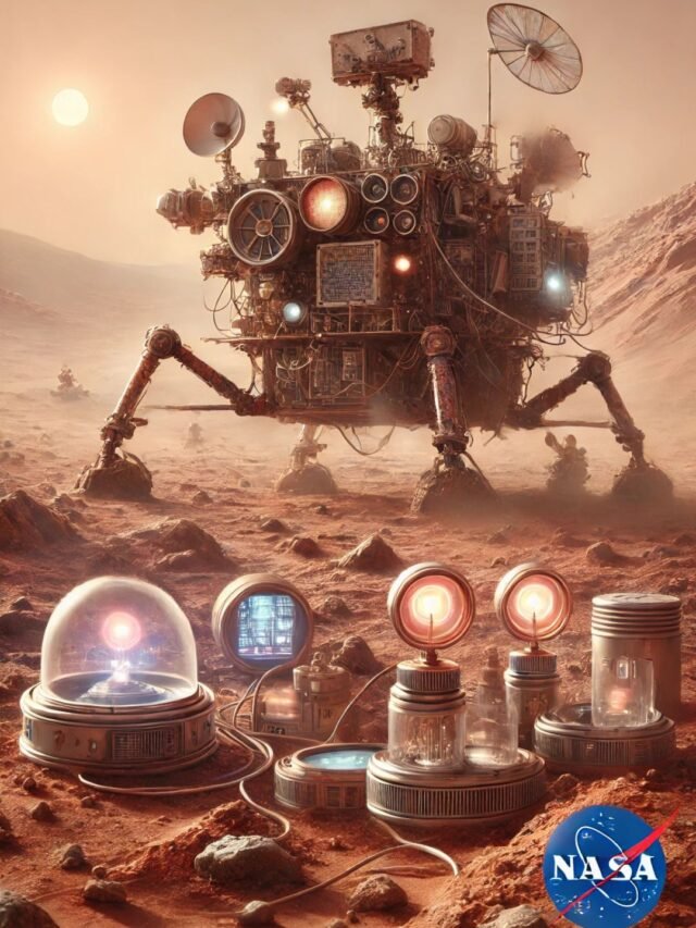 NASA's Viking lander conducting life detection experiments on Mars