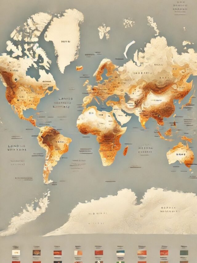 World map highlighting 10 hidden and lesser-known countries