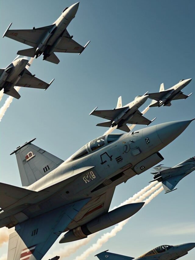 A collage of powerful fighter jets representing the top air forces in 2025