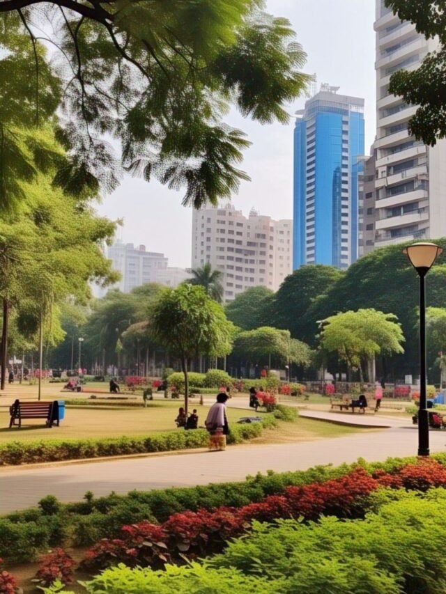 A scenic skyline view representing the top-most livable cities in India with urban infrastructure and green spaces.