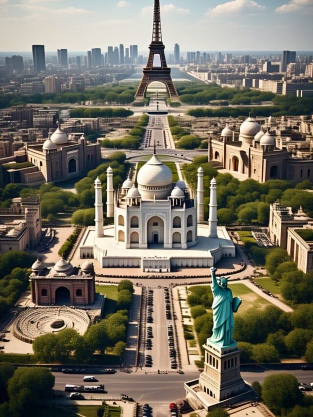 Hidden underground city entrance surrounded by stone walls and darkness