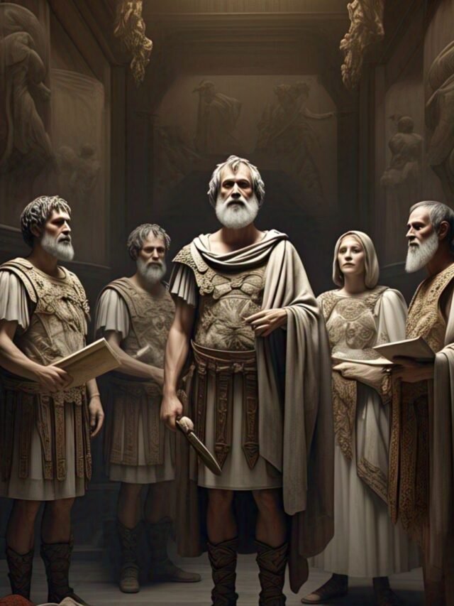 A collage of famous historical figures like Nikola Tesla, Vincent van Gogh, and Galileo Galilei with a mysterious dark background.