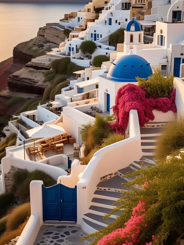 Panoramic view of a scenic hill destination with mountains, lakes, and greenery