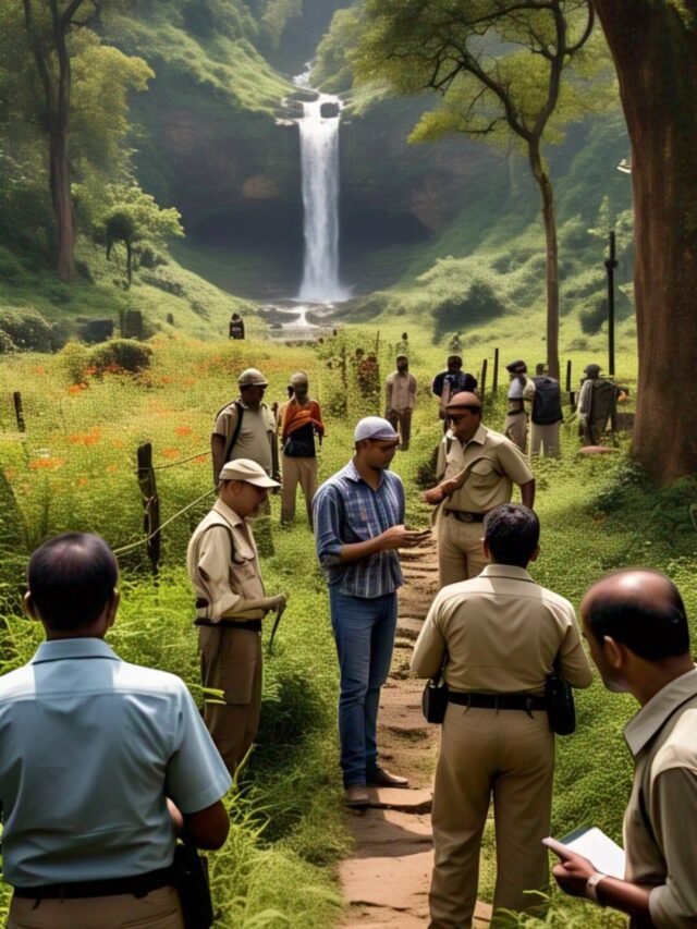 Lush green hills, waterfalls, and forest landscapes showcasing popular eco-tourism spots in South India.