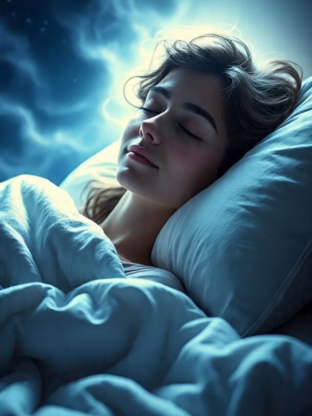 Illustration of a person dreaming with surreal and abstract visuals representing the mind