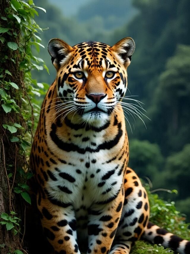 A collage of unique Mexican animals like Axolotl, Jaguar, Macaw, and Spider Monkey in their natural habitats.