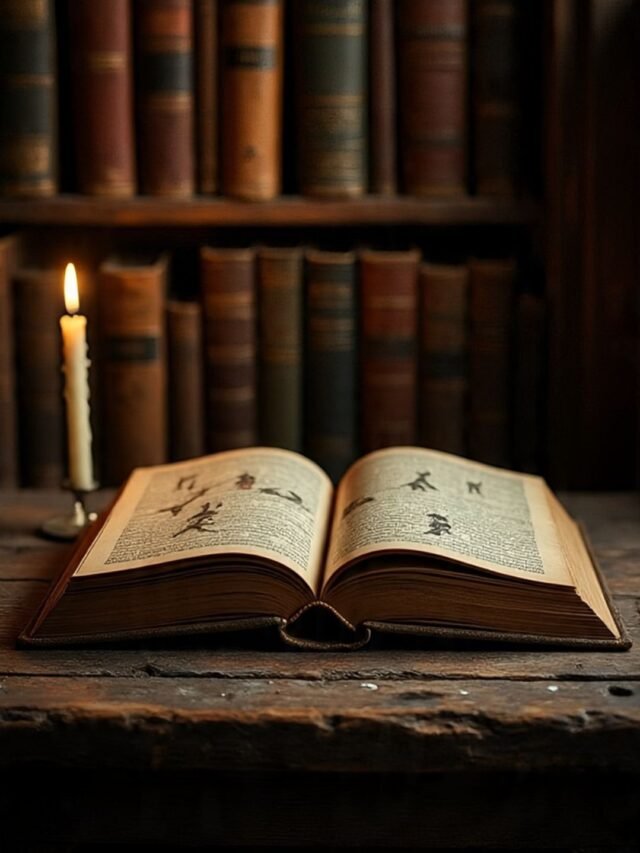 An old mysterious book with unknown language and strange botanical diagrams from the 15th century