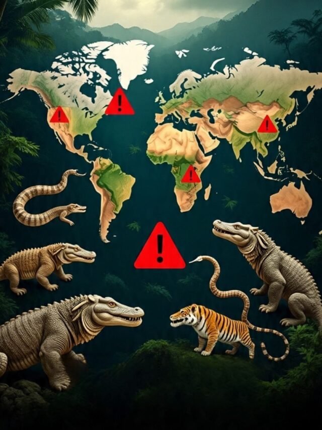 Map showing countries with the most dangerous wildlife in the world