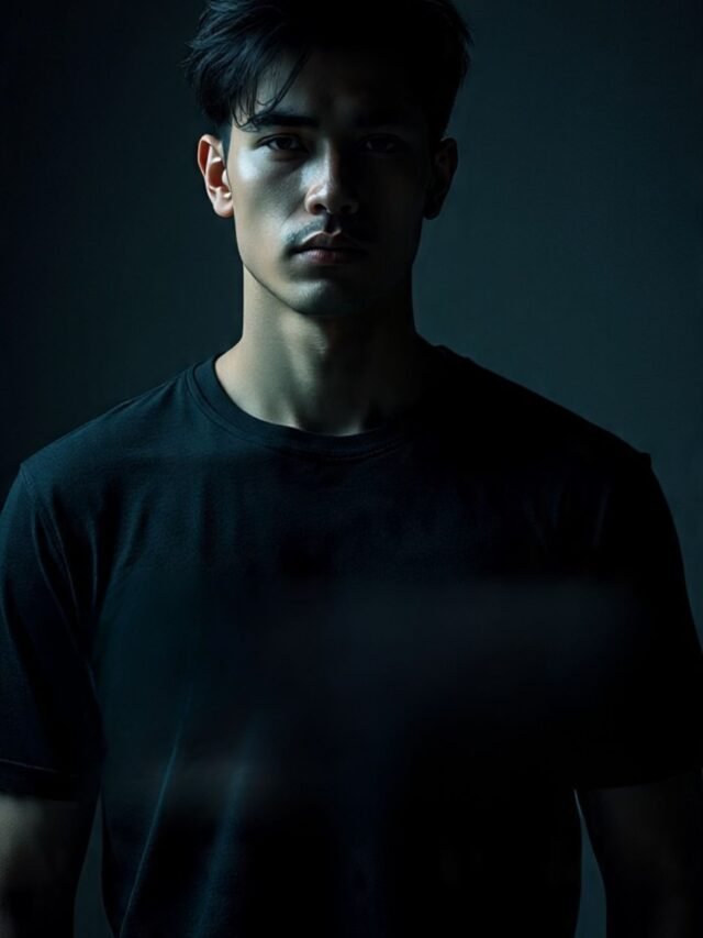 An emotional young man sitting alone, deep in thought, revealing inner secrets only men know