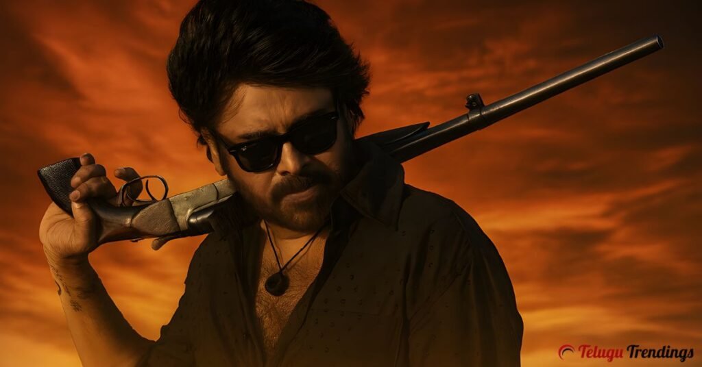 Pawan Kalyan in OG Movie stylish look with gun on shoulder during mass action sequence