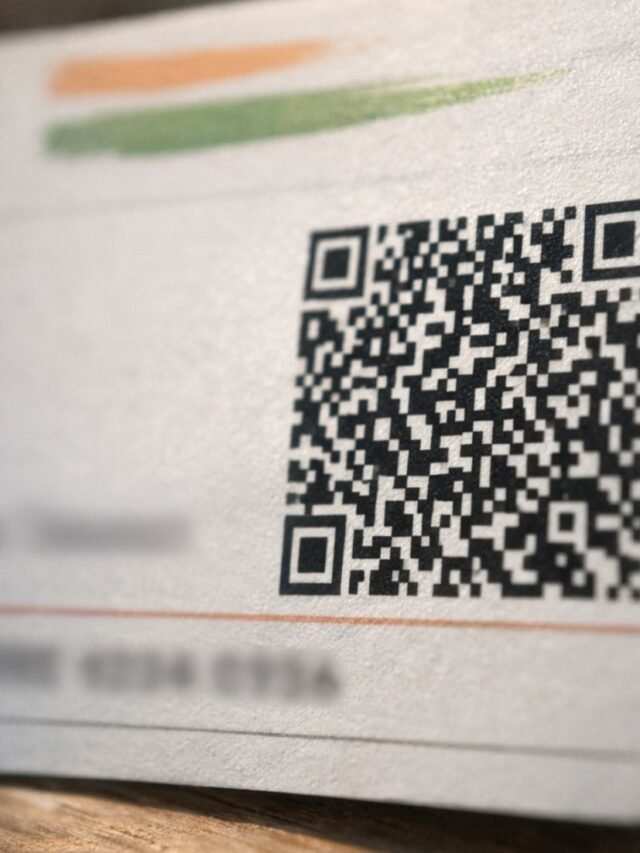 New Aadhaar card design showing QR code for privacy protection