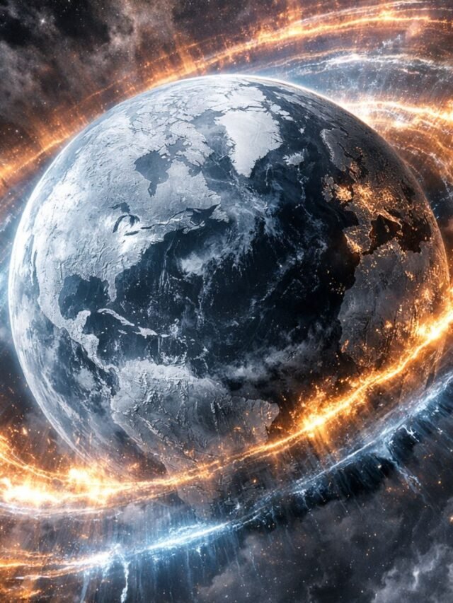 Planet Earth suddenly stops rotating with intense atmospheric chaos and cosmic background