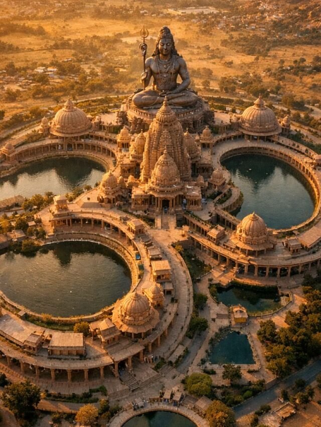 The world's first Om-shaped Mahadev temple located in Jadan village, Pali district, Rajasthan