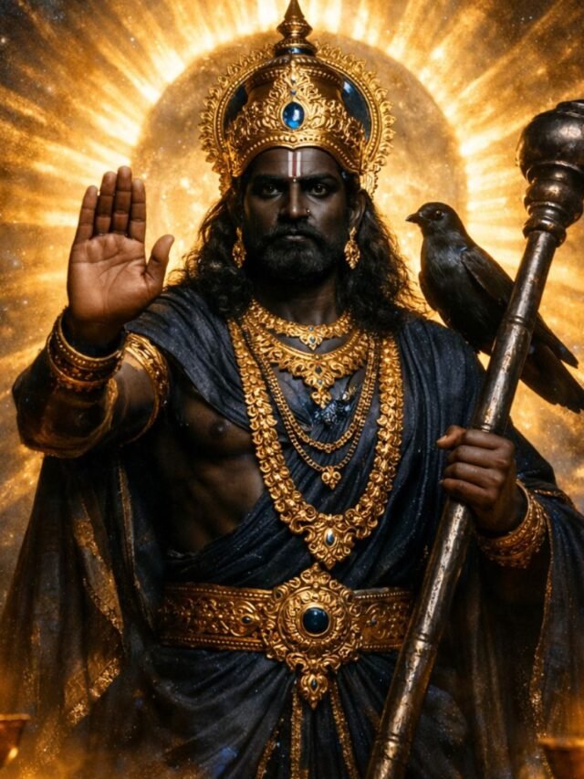 Devotee lighting a sesame oil lamp for Shani Dev on Saturday evening