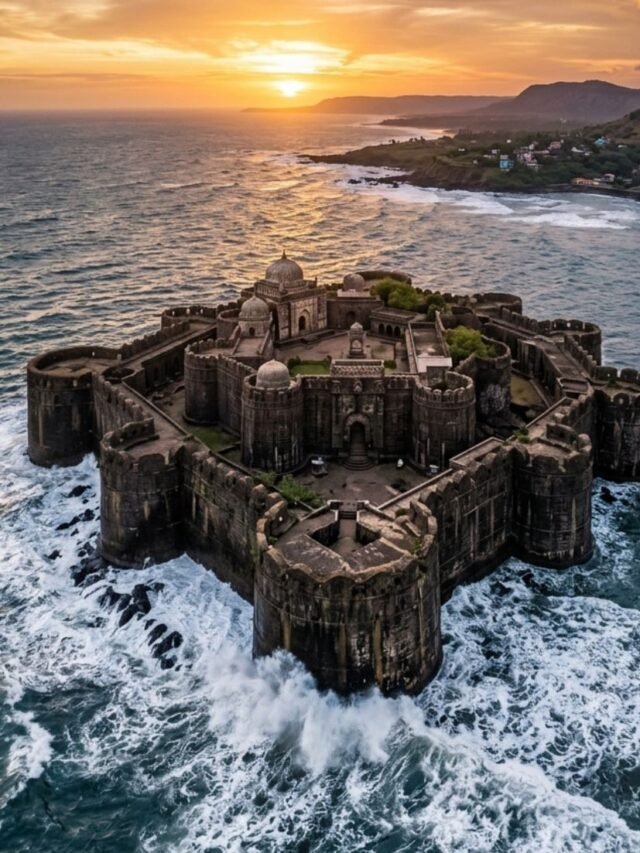 Murud Janjira sea fort standing strong in the Arabian Sea off the Maharashtra coast