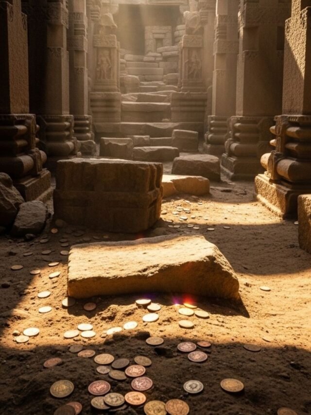 Ancient copper coins and 1000-year-old temple remains were discovered during excavation near Khetri in Rajasthan