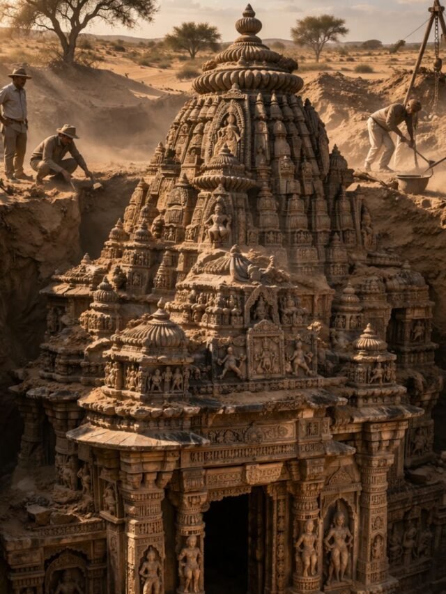An ancient 1000-year-old temple discovered in Shekhawati, Rajasthan, with hidden carvings and historic ruins