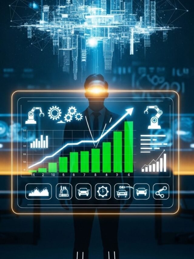 AI tools concept with money growth and automation business