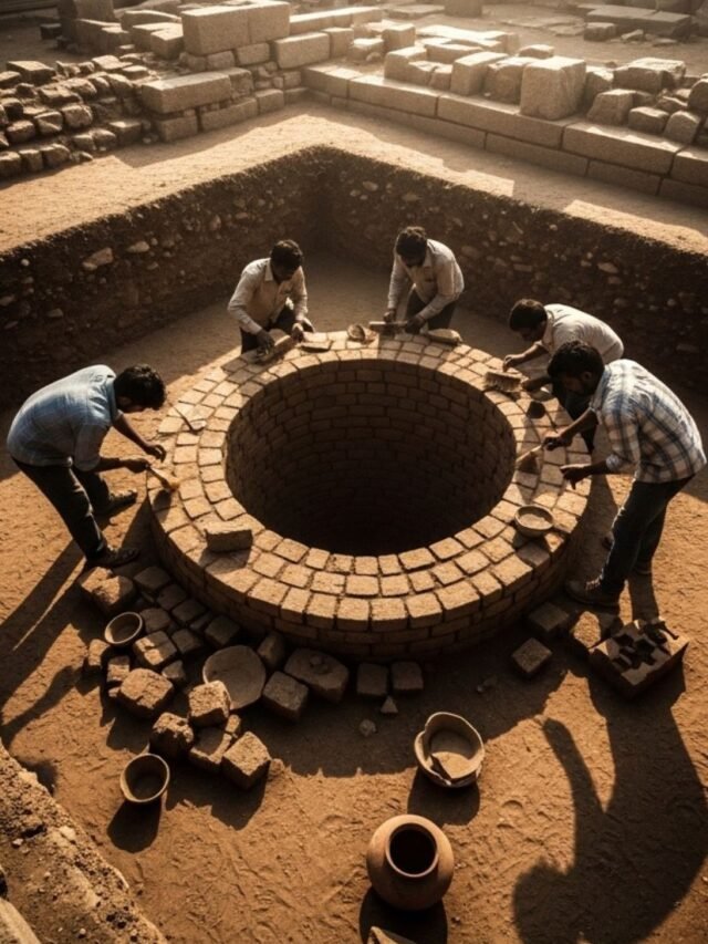 An ancient ring well discovered inside a temple courtyard from the Sangam era
