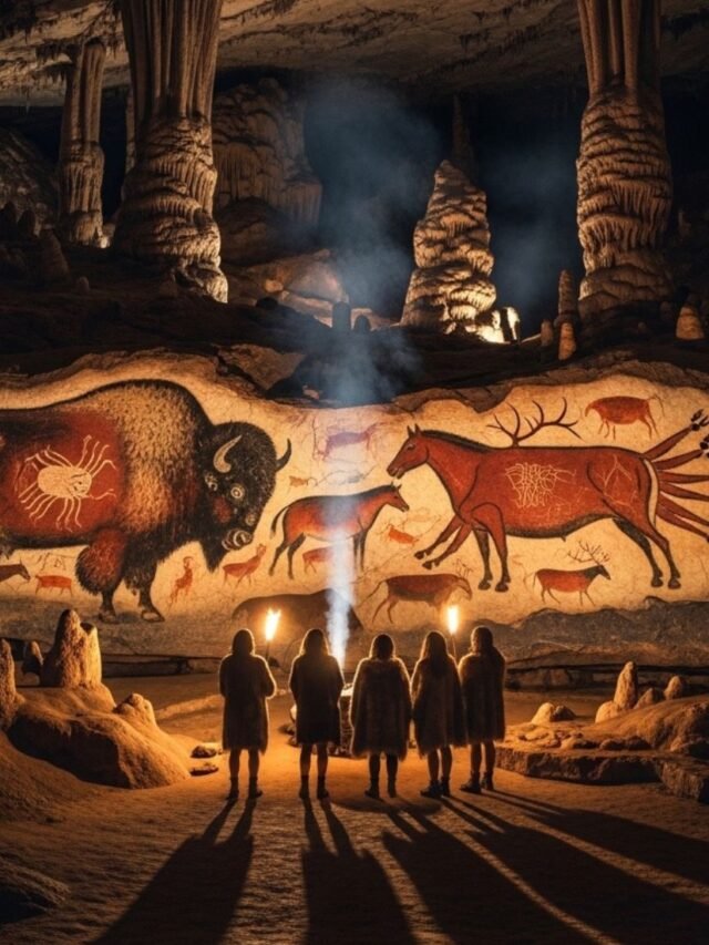 Ancient cave paintings in France show animals with multiple legs, suggesting motion like an early form of cinema