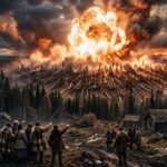 Fallen trees in Siberia caused by the 1908 Tunguska explosion