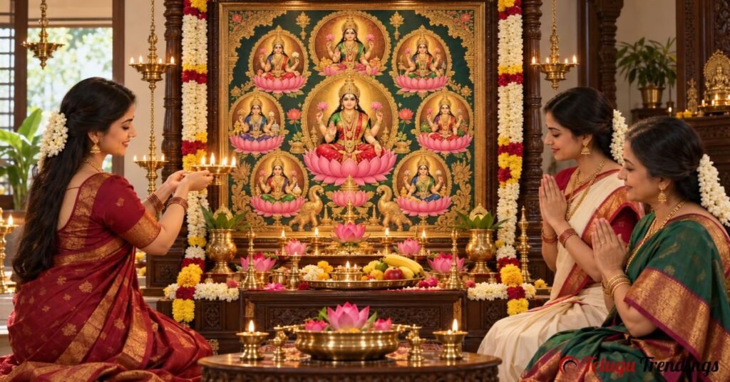 మహిళలు లక్ష్మీ స్వరూపంగా అష్టలక్ష్మి పూజ ఇమేజ్