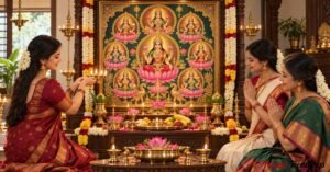 మహిళలు లక్ష్మీ స్వరూపంగా అష్టలక్ష్మి పూజ ఇమేజ్